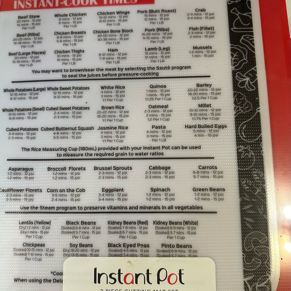 Instant pot cutting & display board
